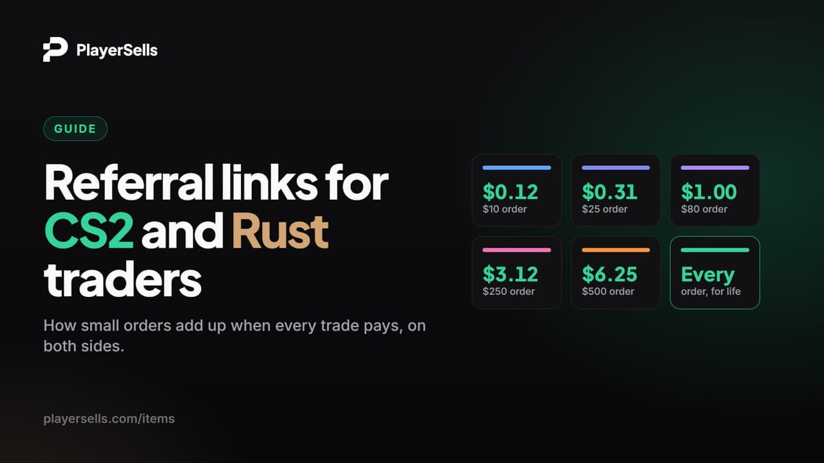 Referral Links for CS2 and Rust Traders: How Small Orders Add Up